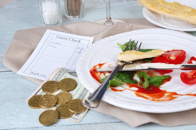 Zestaw talerzy z jedzeniem